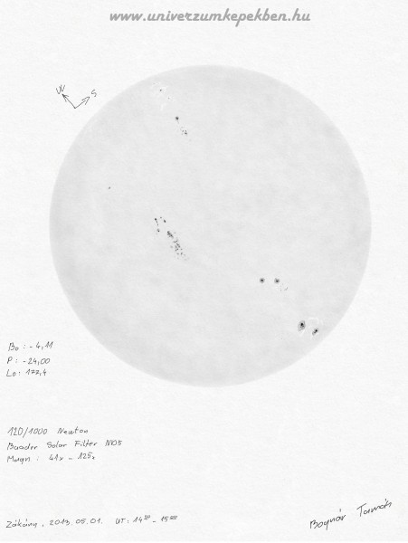 Sun - 2013.05.01. - white light sketch - Bognár Tamás, Zákány