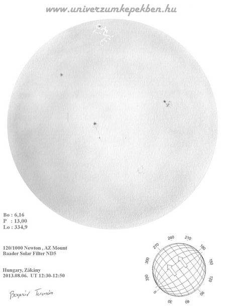 Bognár Tamás - Sun - white light graphite sketch - Zákány