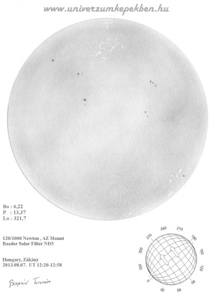 Bognár Tamás - Sun - white light graphite sketch - Zákány