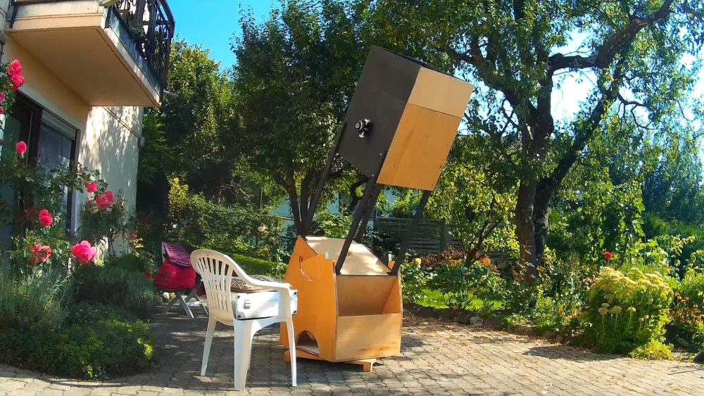 My new observing site in Baindt with my homemade 16-inch Dobson telescope